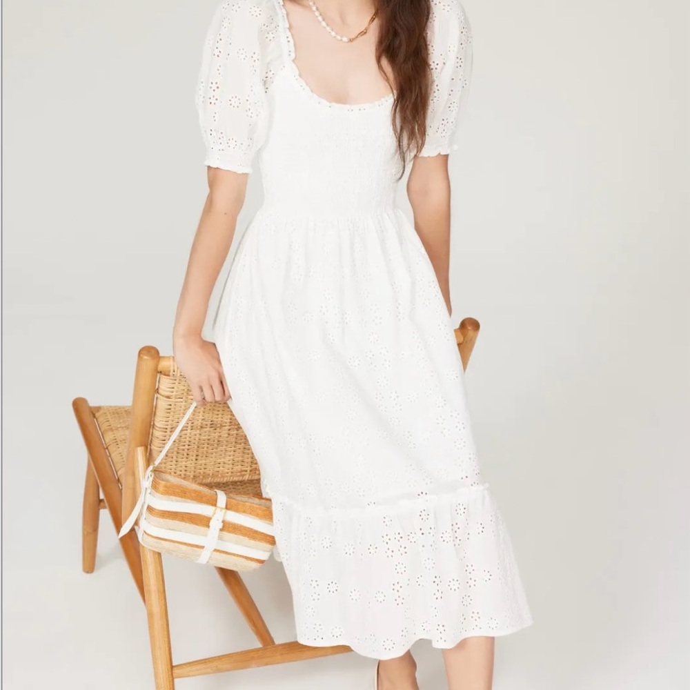 Hill House Louisa White Eyelet Nap Dress